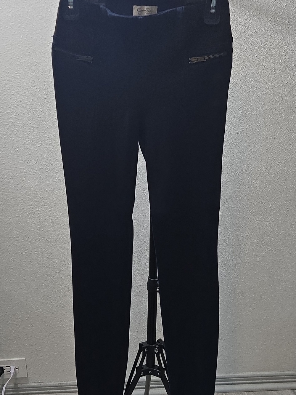 Navy Slim Zip Pocket Pants